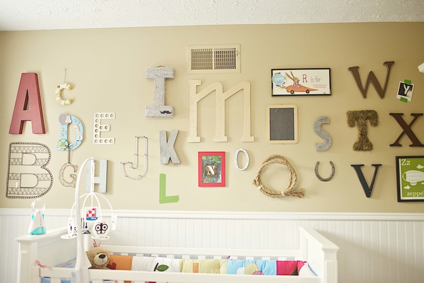 alphabet wall nursery