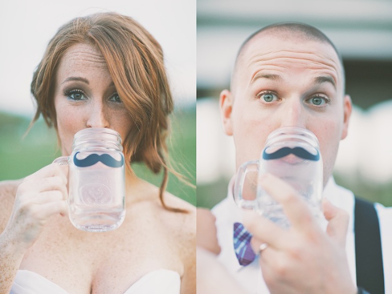 mustache wedding details